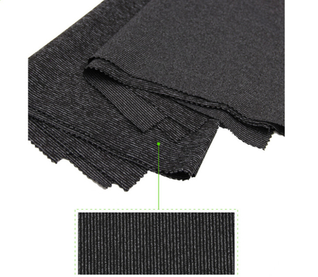 Kationisches Streifen graues Garn gefärbter Knit-Gewebe 280 Polyester 13% G/M 87% Spandex
