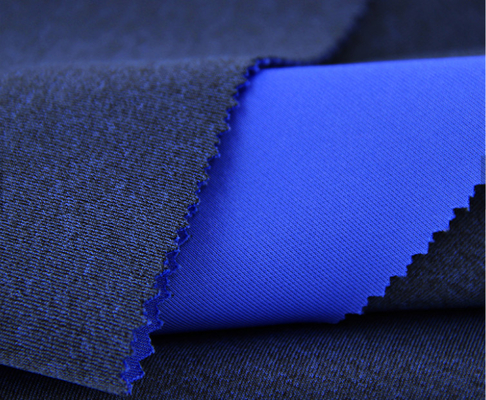 Blauer Microfiber Kreispolyester 6% der knit-Gewebe-Abdichtungs-94% Spandex