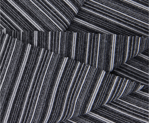 Hohes einzelnes Jersey Kreisknit-Gewebe-horizontale Streifen Elastane für Sport-Kleider